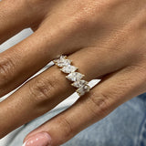 Diamond Half Eternity Ring 2.15 Carat Yellow Gold 14K
