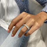 Diamond Half Eternity Ring 2.15 Carat Yellow Gold 14K