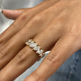 Diamond Half Eternity Ring 2.15 Carat Yellow Gold 14K