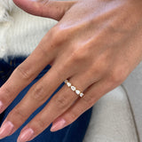 Diamond 5 stone ring 0.78 Carat Yellow Gold 14K