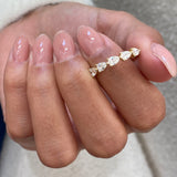 Diamond 5 stone ring 0.78 Carat Yellow Gold 14K