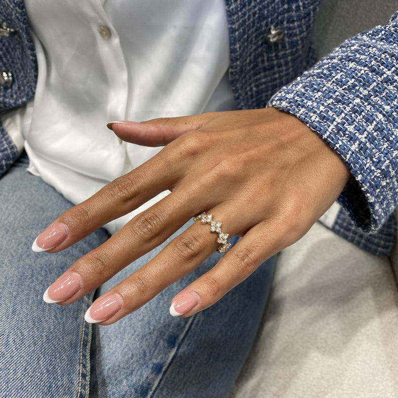 Diamond Statement Ring 1 Carat Yellow Gold 14K