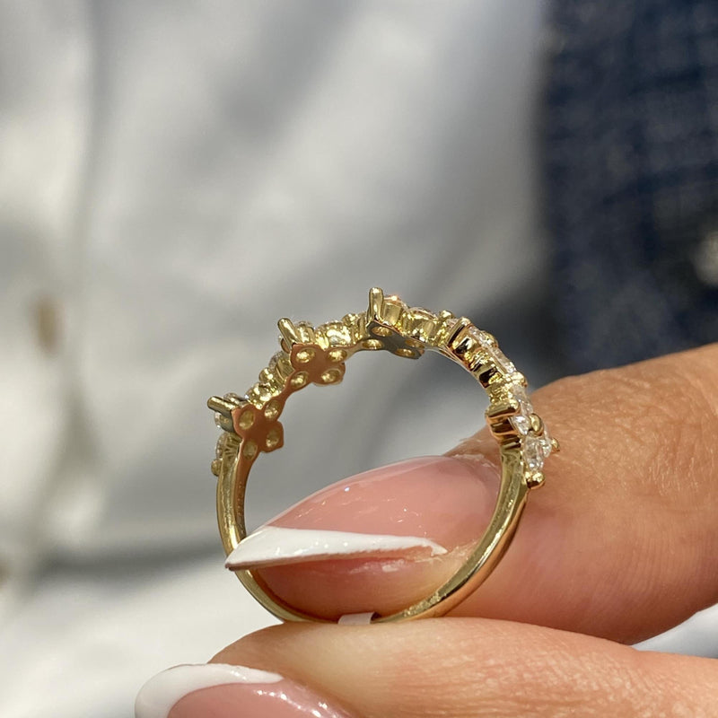 Diamond Statement Ring 1 Carat Yellow Gold 14K
