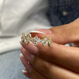 Diamond Statement Ring 1 Carat Yellow Gold 14K