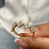Diamond Statement Ring 1 Carat Yellow Gold 14K