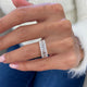 Diamond 5 Stone Ring 3.24 Carat White Gold 14K