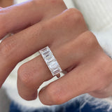Diamond 5 Stone Ring 3.24 Carat White Gold 14K