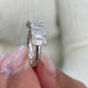 Diamond 5 Stone Ring 3.24 Carat White Gold 14K