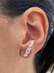 Diamond Climber Earrings 1.95 Carat Rose Gold 14K