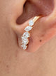 Diamond Climber Earrings 1.95 Carat Rose Gold 14K