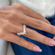 Diamond Chevron Ring 1.06 Carat Rose Gold 14K