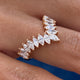 Diamond Chevron Ring 1.06 Carat Rose Gold 14K