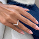 Diamond Chevron Ring 1.06 Carat Rose Gold 14K