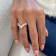 Diamond Chevron Ring 1.06 Carat Rose Gold 14K