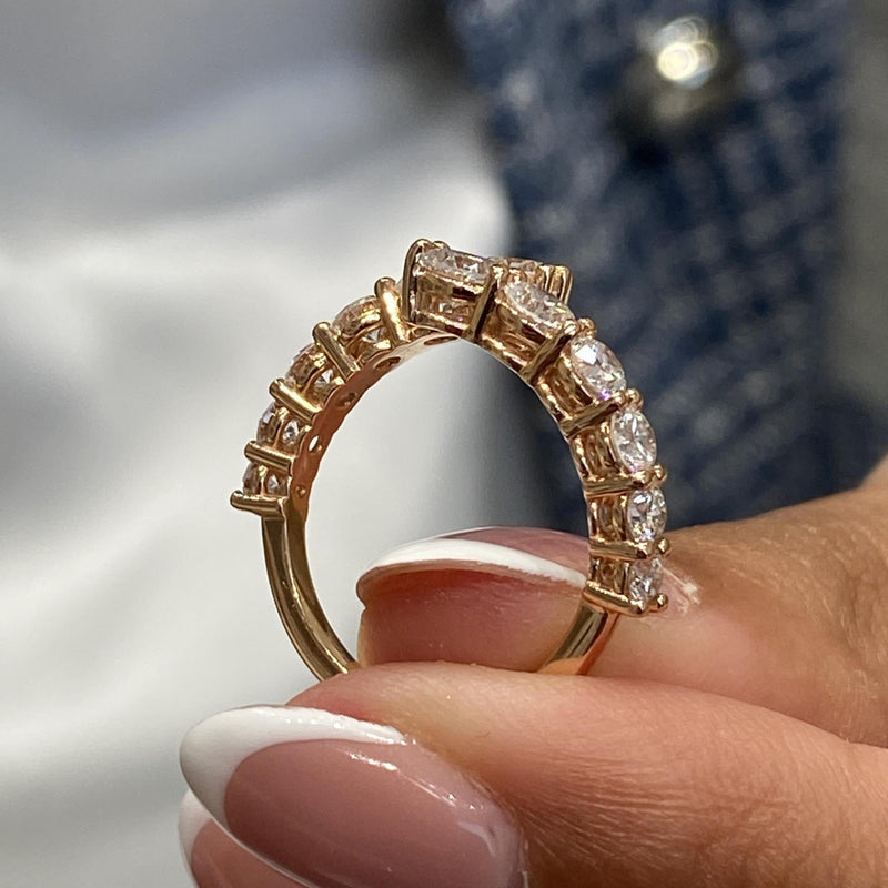 Diamond wrap ring 1.64 Carat Rose Gold 14K