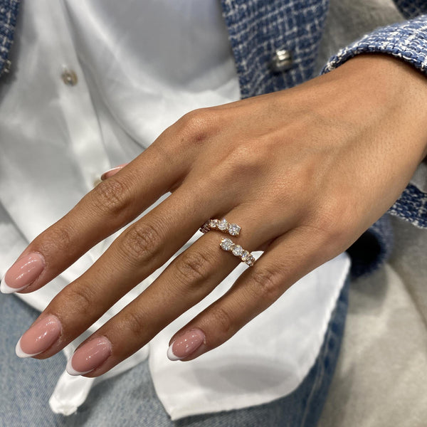 Diamond wrap ring 1.64 Carat Rose Gold 14K