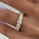 Diamond Half Eternity Ring 2.62 Carat Yellow Gold 14K