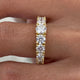 Diamond Half Eternity Ring 2.62 Carat Yellow Gold 14K