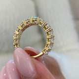 Diamond Half Eternity Ring 2.62 Carat Yellow Gold 14K