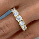Diamond Half Eternity Ring 2.62 Carat Yellow Gold 14K
