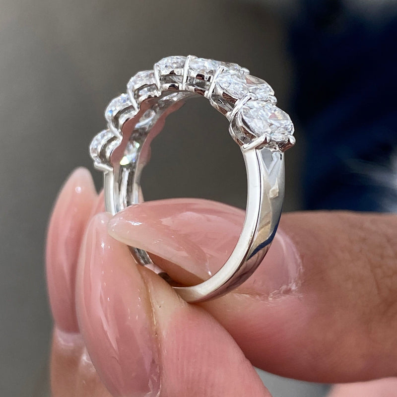 Diamond Wedding Band 2.66 Carat White Gold 14K