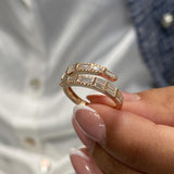 Diamond Pave Ring 1.02 Carat Rose Gold 14K