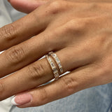 Diamond Pave Ring 1.02 Carat Rose Gold 14K
