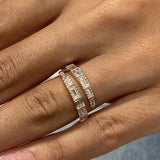 Diamond Open Band Ring 1 ct Rose Gold