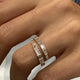 Diamond Pave Ring 1.02 Carat Rose Gold 14K