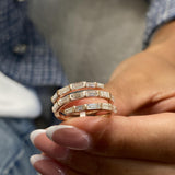 Diamond Statement Ring 1.63 Carat Rose Gold 14K