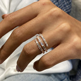 Diamond Statement Ring 1.63 Carat Rose Gold 14K