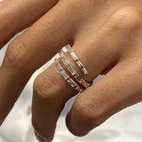 Diamond Statement Ring 1.63 Carat Rose Gold 14K
