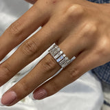 Diamond Band Ring 1.32 Carat White Gold 14K
