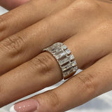 Diamond Band Ring 1.32 Carat White Gold 14K