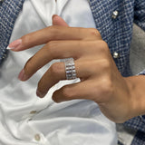 Diamond Band Ring 1.32 Carat White Gold 14K