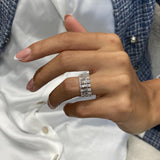 Diamond Band Ring 1.32 Carat White Gold 14K