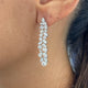 Diamond Drop Earrings 4.51 Carat White Gold 14K