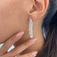 Diamond Drop Earrings 4.51 Carat White Gold 14K