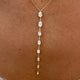 Diamond Lariat Necklace 1.5 ct Yellow Gold