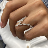 Diamond Statement Ring 1.36 Carat White Gold 14K