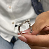 Diamond Statement Ring 1.36 Carat White Gold 14K
