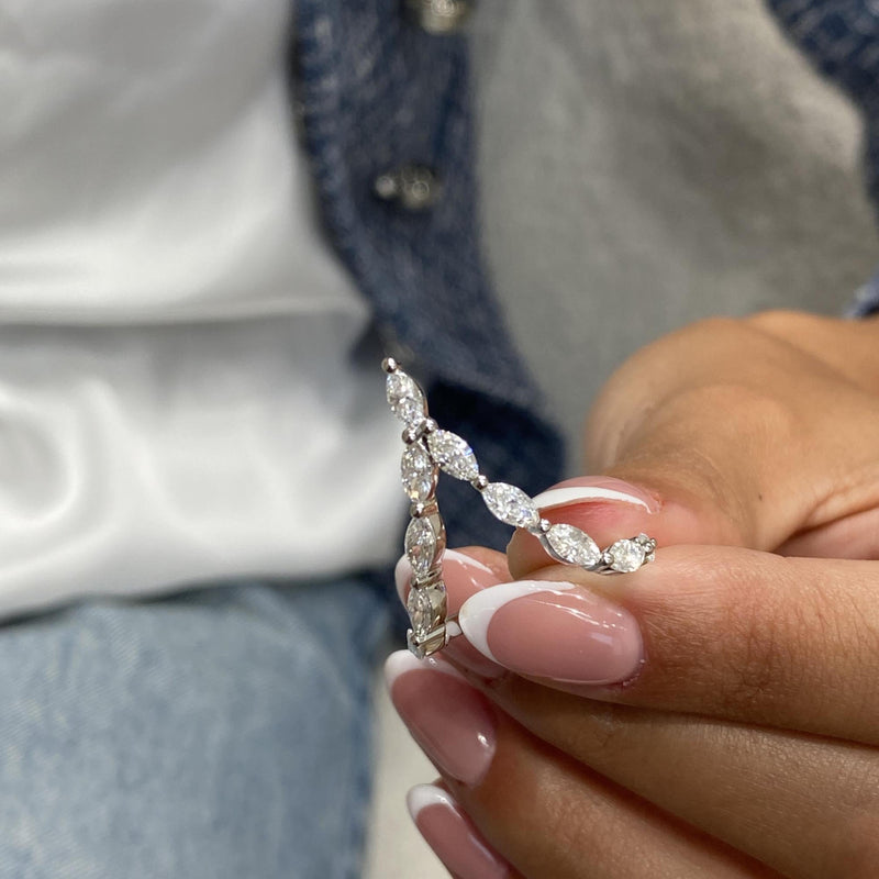 Diamond Statement Ring 1.36 Carat White Gold 14K
