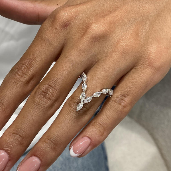 Diamond Statement Ring 1.36 Carat White Gold 14K