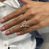 Diamond Statement Ring 1.36 Carat White Gold 14K