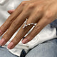 Diamond Statement Ring 1.36 Carat White Gold 14K