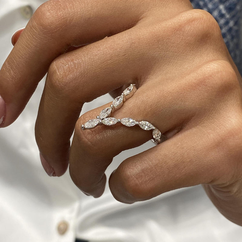 Diamond Statement Ring 1.36 Carat White Gold 14K