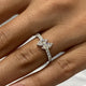 Diamond Statement Ring 0.81 Carat White Gold 14K
