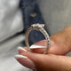 Diamond Statement Ring 0.81 Carat White Gold 14K