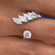 Diamond Wrap Ring 1.53 Carat White Gold 14K