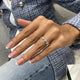 Diamond Statement Ring 1.28 Carat White Gold 14K